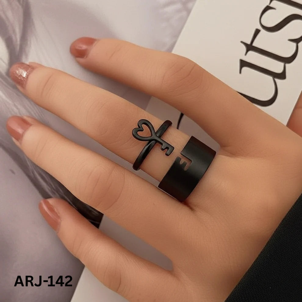 Luxury Gold, black, silver Key Ring Set