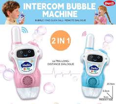2 Pc Intercom Bubble Machine Walkie Talkie