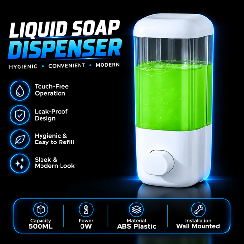 Wall-Mounted Manual Liquid Soap Dispenser – Large Capacity