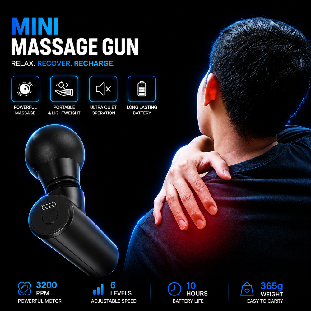 Mini Massage Gun Poster dark