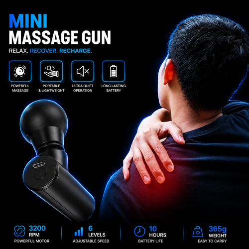 Mini Massage Gun Poster dark