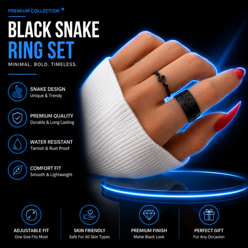 Luxury & Unique Snake women Ring Set