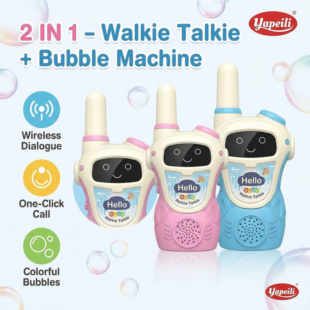 2 Pc Intercom Bubble Machine Walkie Talkie